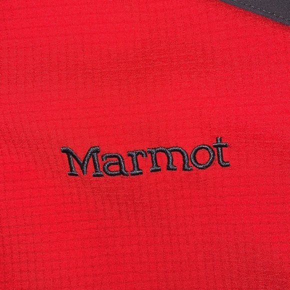 MARMOT wind blocker soft shell red/grey jacket Sz Small - Picture 8 of 17